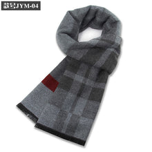 Load image into Gallery viewer, New Men's Wool Blend Jacquard Plaid Scarf Men's Winter Warm Thickened Plaid
