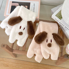 Load image into Gallery viewer, Cartoon Dog Plush Gloves Female Winter Cycling Students Warm-Keeping Thickened Cold Protection