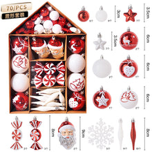 Load image into Gallery viewer, 70 House Painted Christmas Electroplating Gift Bag Christmas Tree Ornaments Decorations