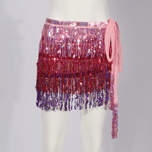 Load image into Gallery viewer, Halloween Belly Dance Costume Indian Dance Waist Scarf Sequins Tassel Hip Scarf Stage DS Performance Belly Dance Waist Chain