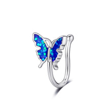 Load image into Gallery viewer, Oil Dripping Butterfly Nasal Splint Fake Nose Ring Piercing Jewelry