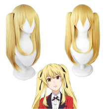 Load image into Gallery viewer, Profoundly Mad Gambler Wig Early B Female Ya Li Cos Wig Anime Light Golden Jaws Clamp Pair Ponytail Wig