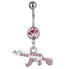 Load image into Gallery viewer, Geometric Small Pendant Navel Ring Navel Stud Diamond Belly Ring Navel Stud