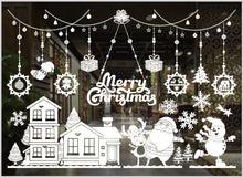 Load image into Gallery viewer, Christmas Decorations Colorful Christmas Window Stickers White Snowflake Wall Stickers Window Dressing Seamless Window Stickers