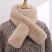 Load image into Gallery viewer, Winter Fashion All-Match Imitate Rex Rabbit Fur Plush Scarf Female Korean Cross Warm Imitation Mink