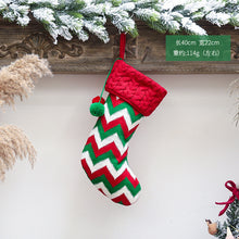 Load image into Gallery viewer, Christmas Decorations Knitted Christmas Stockings Woolen Yarn Socks Red and White Elk Gift Bag Children Gift Bag