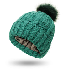 Load image into Gallery viewer, Popular Protection Hairstyle Silky Stretch Satin Knitted Hat Loose and Warm Woolen Cap Ladies