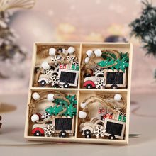 Load image into Gallery viewer, Christmas Wooden Decorative Cartoon Elk Doll Crafts Wooden Pendant Christmas Pendant