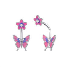 Load image into Gallery viewer, Dripping Butterfly Belly Ring Navel Stud Piercing Jewelry
