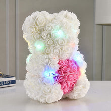 Load image into Gallery viewer, Christmas Gift Rose Bear PE Foam Artificial Flower Girl Valentine's Day Gift Colorful Lights Love Rose Bear