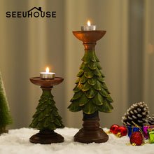 Load image into Gallery viewer, 2023 Christmas Tree Candlestick Home Living Room Entrance Desktop Holiday Atmosphere Decorations Candle Shelf Decor