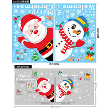 Load image into Gallery viewer, Christmas Decorative Stickers Shopping Window Decorative Santa Snowman Static Stickers