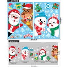 Load image into Gallery viewer, Christmas Decorative Stickers Shopping Window Decorative Santa Snowman Static Stickers