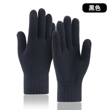 Load image into Gallery viewer, Wool Knitted Touch-Screen Gloves Men's Winter Fleece-Lined Thickened Outdoor Cold-Proof Warm Gloves