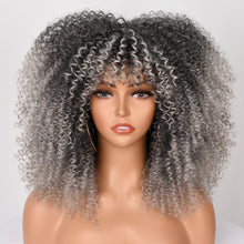 Load image into Gallery viewer, Wig Female African Small Curly Headgear with Bangs Chemical Fiber Wig Multi-Color Optional Xuchang Wig
