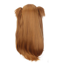 Load image into Gallery viewer, Cardamom Wig Neon Genesis Evangelion Eva Mingrixiang Cosplay Wig Orange Double Braid Tiger Clip