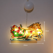 Load image into Gallery viewer, LED Christmas Sucker Lamp Snowman Shape Window Window Stickers Hanging Lamp Holiday Sucker Christmas Decoration Light