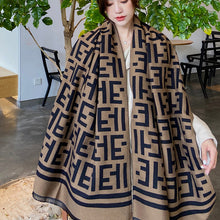 Load image into Gallery viewer, Autumn and Winter F Letter Thickened Artificial Cashmere Scarf Women's Korean Style Dongdaemun All-Matching Long Women's Shawl Scarf