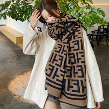Load image into Gallery viewer, 2023 Winter New Artificial Cashmere Scarf F Letter All-Matching Long Tassel Shawl Fashion Thickened Scarf