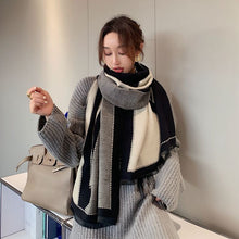 Load image into Gallery viewer, Autumn and Winter F Letter Thickened Artificial Cashmere Scarf Women's Korean Style Dongdaemun All-Matching Long Women's Shawl Scarf