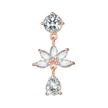 Load image into Gallery viewer, Collapsable Pole Zircon Navel Ring Navel Stud Piercing Jewelry
