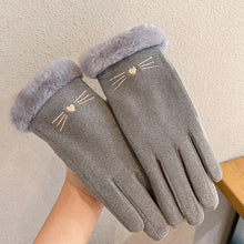 Load image into Gallery viewer, Winter Women's Korean-Style Cute Bow Fleece-Lined Thickened Autumn Riding Electric Car Cold-Proof Warm Touch Screen Gloves