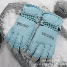 Load image into Gallery viewer, Ski Gloves Windproof Non-Slip Velvet Thickening Touch Screen Cycling Warm Five Finger Gloves