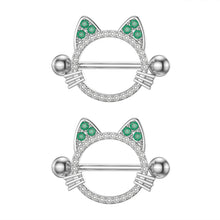 Load image into Gallery viewer, Jewelry Zircon Nipple Ring Adhesive Nail Piercing