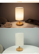 Load image into Gallery viewer, Solid wood decoration remote control usb table lamp bedroom bedside study led night light