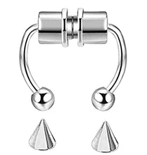 Load image into Gallery viewer, Stainless Steel Magnet Fake Nose Ring Style Supply Magnetic Nasal Splint