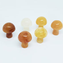 Load image into Gallery viewer, 5PCs Natural Crystal Agate Mushroom 2cm Mini Small Mushroom Crystal Crafts Micro Landscape Ornaments Decorations