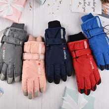 Load image into Gallery viewer, Gloves Children's Outdoor Cycling Waterproof Medium and Large Children's Waterproof Non-Slip Velvet Thickening Warm Supermarket