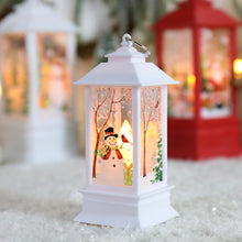 Load image into Gallery viewer, Christmas Storm Lantern Candlestick Lamp Small Night Lamp Old Snowman Decoration Small Night Lamp Desktop Decoration