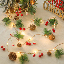 Load image into Gallery viewer, Christmas Pine Cone Light String Pine Needle Decoration Led Copper Wire Light Small Mulberry Hanging Flag