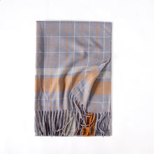 Load image into Gallery viewer, 2023 New Autumn and Winter Plaid Scarf Cashmere-like Tassel Scarf Women's Thick Warm Scarf