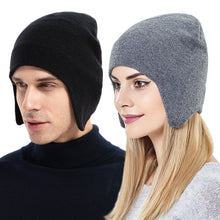 Load image into Gallery viewer, Autumn and Winter Men and Women Earmuffs Hat Warm Monochrome Spot Wool Dome Knitted Hat Manufacturer