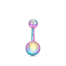 Load image into Gallery viewer, 5 6-Piece Set Belly Ring Color Polymer Clay Navel Stud Navel Buckle Piercing Jewelry