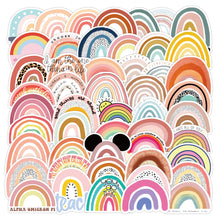 Load image into Gallery viewer, 50PCs Colorful Rainbow Bridge Graffiti Sticker Line DIY Li Box Mobile Phone Children Helmet Computer Sticker