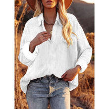Load image into Gallery viewer, Women's Corduroy Polo Collar Top Pullover Loose Solid Color Shirt Coat