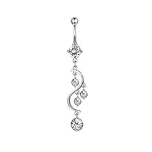 Load image into Gallery viewer, Belly Ring Moon Butterfly Heart-Shaped Long Chain Piercing Jewelry