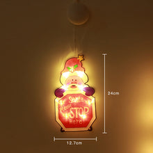 Load image into Gallery viewer, LED Christmas Sucker Lamp Santa Snowman Shape Window Window Stickers Hanging Lamp Holiday Sucker Christmas Decoration Light