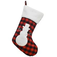 Load image into Gallery viewer, Christmas Decoration Supplies Black and Red Plaid Christmas Stockings Children's Gift Bag Candy Bag Ballet Socks