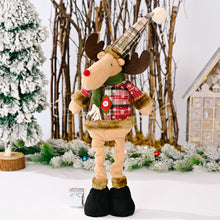 Load image into Gallery viewer, Christmas Retro Snowflake Checked Cloth Retractable Doll Hotel Mall Christmas Decorations Arrangement Ornaments