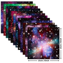 Load image into Gallery viewer, 12 Sheets/Pack DIY Album Clipbook Paper Journal Material Paper Book Background Paper 6-Inch Pattern Sticker Starry Sky Collection
