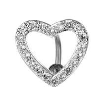 Load image into Gallery viewer, Piercing Jewelry Heart-Shaped Zircon Navel Ring Navel Stud