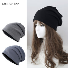 Load image into Gallery viewer, Hat Women's Spring and Autumn Pile Heap Cap Thin Street All-Match Knitted Hat Waffle Loose