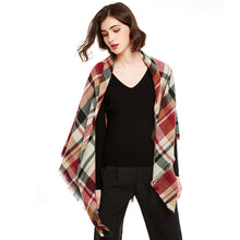 Load image into Gallery viewer, For Autumn and Winter Plaid Cashmere-like Warm Scarf Thickened plus Size Shawl All-Matching Large Kerchief Women