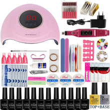 Load image into Gallery viewer, Gel Polish Set Nail kit Manicure Set Full Set Beginner Hot Lamp Manicure Package Tool Outfit