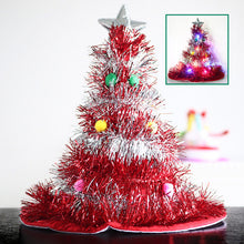 Load image into Gallery viewer, Christmas Tree Hat Christmas Decoration Supplies Non-Woven Rain Silk Christmas Hat Party Supplies Dress up Christmas Hat