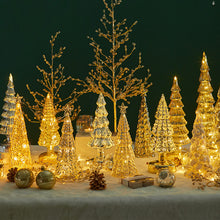 Load image into Gallery viewer, Glass Christmas Tree Christmas Ornament Table Decoration Luminous Small Night Home Layout Props Christmas Gift